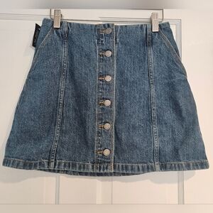 Wilfred Blue Denim A-Line Skirt